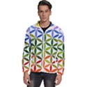 Mandala Rainbow Colorful Men s High Neck Windbreaker View1