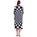 Geomtric Pattern Illusion Shapes Women s Cotton 3/4 Sleeve Nightgown View4