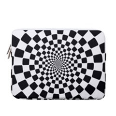 Geomtric Pattern Illusion Shapes 13  Vertical Laptop Sleeve Case With Pocket