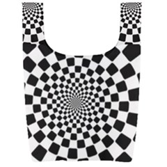 Geomtric Pattern Illusion Shapes Foldable Shopping Bag