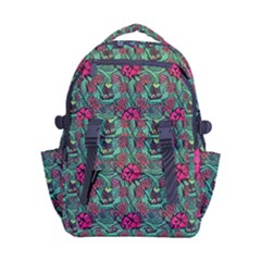 Retro 1880s Flowers Pattern 3 Carry-on Double Buckle Travel Backpack