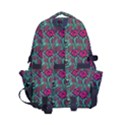 Retro 1880s Flowers Pattern 3 Carry-on Double Buckle Travel Backpack View2