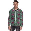 Retro 1880s Flowers Pattern 3 Men s High Neck Windbreaker View1