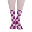 Retro 1880s Flowers Pattern 21 Smooth Crew Length Tube Socks View1
