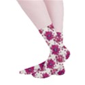 Retro 1880s Flowers Pattern 21 Smooth Crew Length Tube Socks View2