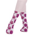 Retro 1880s Flowers Pattern 21 Smooth Crew Length Tube Socks View3