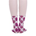 Retro 1880s Flowers Pattern 21 Smooth Crew Length Tube Socks View4