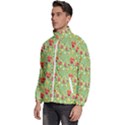 Retro 1880s Flowers Pattern 17 Men s High Neck Windbreaker View2