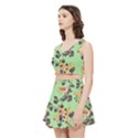 Retro 1880s Flowers Pattern 24 Women s Crop Top Pleated Skater Rave Skirt View2