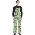 Retro 1880s Flowers Pattern 24 Men s Side Zip Front Pouch Ski And Snowboard Bib Pants	 View1