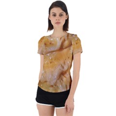 Homemade Flan Extreme Close-up Texture Back Cut Out Sport T-shirt