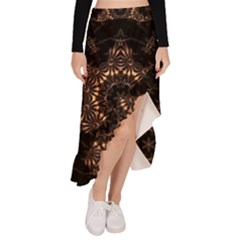 Bronze Age Mandala Asymmetrical Ruffle Hem Skirt 