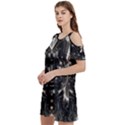 Robotics Robot Technology Future Women s Cold Shoulder Round Neck Mini Dress View2