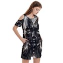 Robotics Robot Technology Future Women s Cold Shoulder Round Neck Mini Dress View3