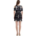 Robotics Robot Technology Future Women s Cold Shoulder Round Neck Mini Dress View4