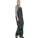 Leaves Plant Foliage Green Women s Side Zip Front Pouch Ski And Snowboard Bib Pants	 View3