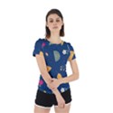 Cute Korean Pattern Back Cut Out Sport T-Shirt View2