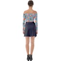 Cute Bird Pattern Long Sleeve Off Shoulder Crop Top View2
