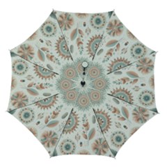 Pastel-boho-pattern Automatic Folding Umbrella With Case (medium)