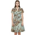 Dreamy Nature Motif Short Sleeve Waist Detail Dress View1