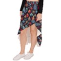 Vintage Style Christmas Decoration Pattern Motif Asymmetrical Ruffle Hem Skirt  View2
