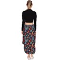 Vintage Style Christmas Decoration Pattern Motif Asymmetrical Ruffle Hem Skirt  View4