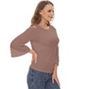Mocha Mousse Hex Code #a47864 Cut Out Wide Sleeve Top View3
