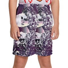 Marina Paper Cut Kids  Basketball Shorts