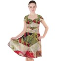 Collage Cap Sleeve Midi Dress With Pockets View1