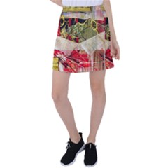 Collage Tennis Skirt