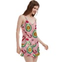 Avo Merry Christmas, Candies, Candy Cane V-Neck Satin Loungewear Set View3