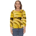 Bananas, Macro, Fruits, Ripe Bananas Cut Out Wide Sleeve Top View1