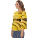 Bananas, Macro, Fruits, Ripe Bananas Cut Out Wide Sleeve Top View2