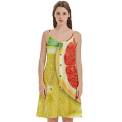 Fruit, Lemon Women s Spaghetti Strap Pullover Cami Dress
