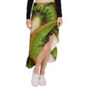 Kiwi Texture, Background With Kiwi, Fruits, Kiwi Asymmetrical Ruffle Hem Skirt  View1