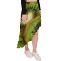 Kiwi Texture, Background With Kiwi, Fruits, Kiwi Asymmetrical Ruffle Hem Skirt  View3