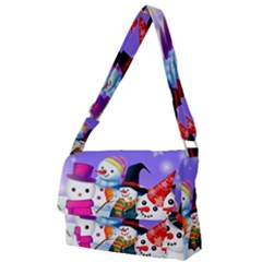 Let s Have Fun With Snowmen Full Print Messenger Bag (l)