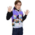Let s Have Fun With Snowmen Kids  Stylish Hooded Puffer Vest View3