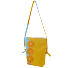 Orange, Slices, Fruit, Citrus Folding Shoulder Bag