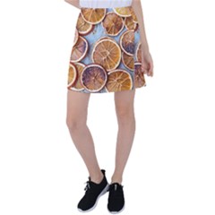 Orange, Slices, Fruits, Citrus Tennis Skirt