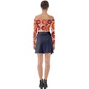 Peorange, Fruit, Citrus Long Sleeve Off Shoulder Crop Top View2