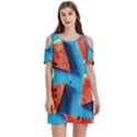 Watermelons, Fruits Women s Cold Shoulder Round Neck Mini Dress View1