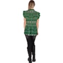 Christmas Knit Digital Ruffle Collar Short Sleeve Chiffon Top View4