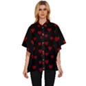 Small Cute Hearts  Women s Batwing Button Up Shirt View1