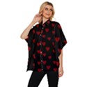 Small Cute Hearts  Women s Batwing Button Up Shirt View2