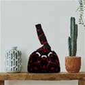 Red Shapes Mandala   Japanese Wrist Knot Bag View2