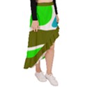 Geometric Bricks    Asymmetrical Ruffle Hem Skirt  View3