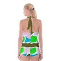 Geometric Bricks    Boyleg Halter Swimsuit  View2
