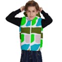 Geometric Bricks    Kids  Stylish Hooded Puffer Vest View1