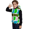 Geometric Bricks    Kids  Stylish Hooded Puffer Vest View2